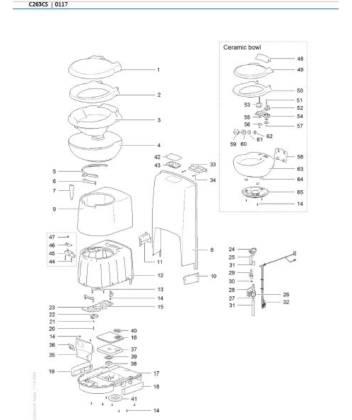 Thetford Toilet C250 / C260 Ring Blade Mechanism – Genuine Part 50760 – Netherlands Made