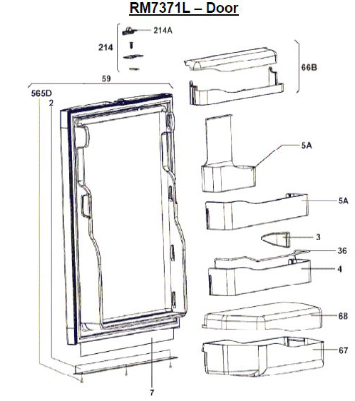 RM7371L DOOR 